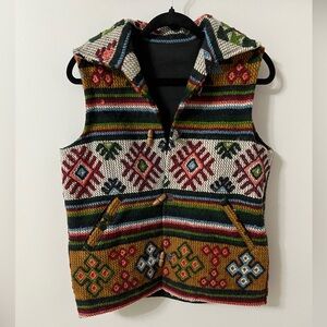 Handmade Woven Geometric Vest